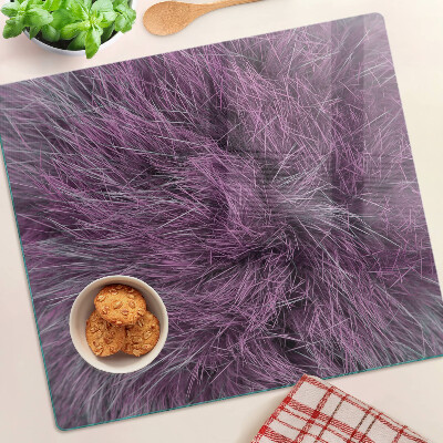 Sklenená doska na krájanie Fialová srsť