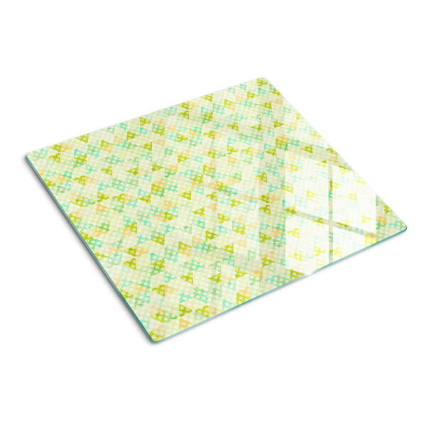 Sklenená doska na krájanie Geometria v pastelových farbách