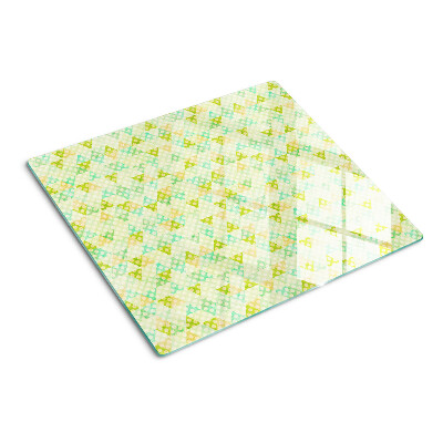 Sklenená doska na krájanie Geometria v pastelových farbách