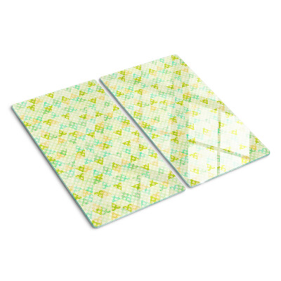 Sklenená doska na krájanie Geometria v pastelových farbách