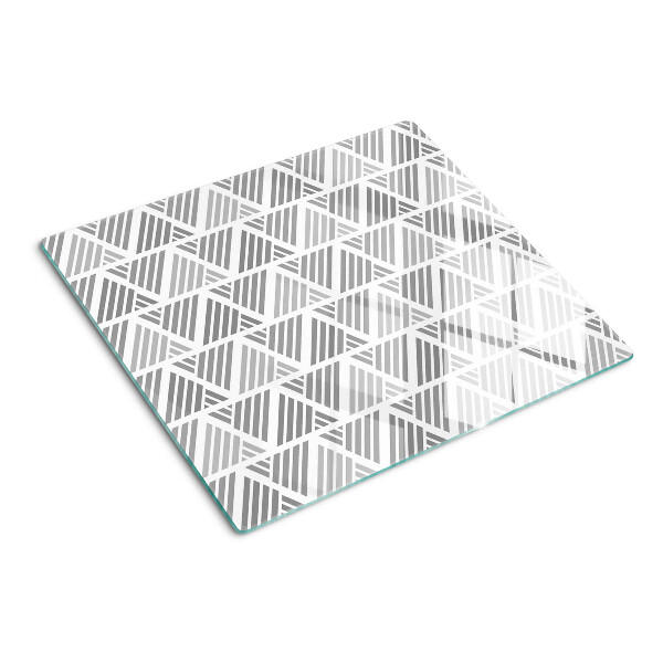 Sklenená doska na krájanie Geometrické vzory v odtieňoch sivej