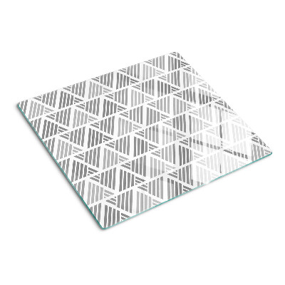 Sklenená doska na krájanie Geometrické vzory v odtieňoch sivej