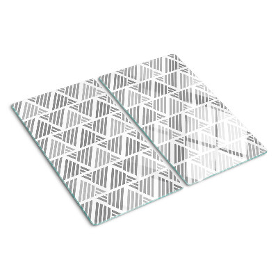 Sklenená doska na krájanie Geometrické vzory v odtieňoch sivej