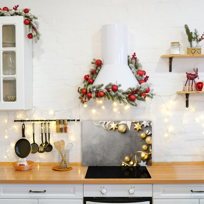 Zlaté hviezdy vianočné ozdoby Sklenené doska do kuchyne