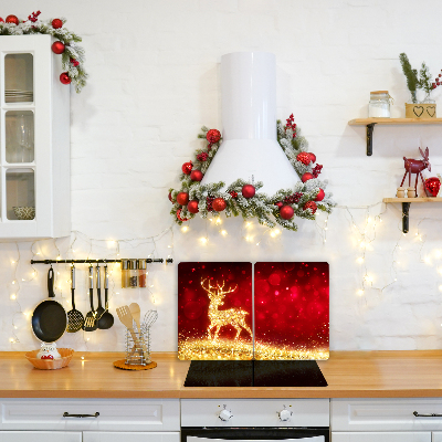 Zlatý sob. Vianočná dekorácia Sklenené doska do kuchyne