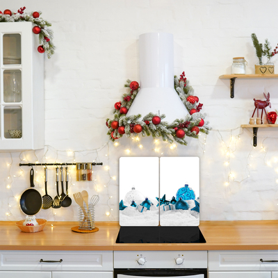 Vianočné ozdoby, snehové ozdoby Sklenené doska do kuchyne