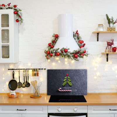 Abstraktný vianočný stromček Sklenené doska do kuchyne