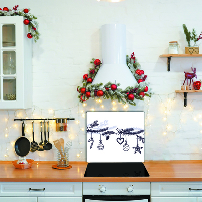 Vianočné ozdoby zimné ozdoby Sklenené doska do kuchyne
