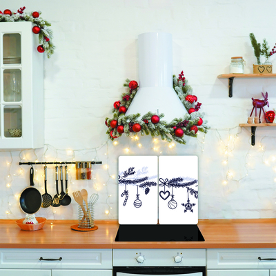 Vianočné ozdoby zimné ozdoby Sklenené doska do kuchyne