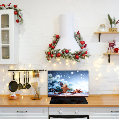 Vianočný perníkový snehový vianočný stromček Sklenené doska do kuchyne