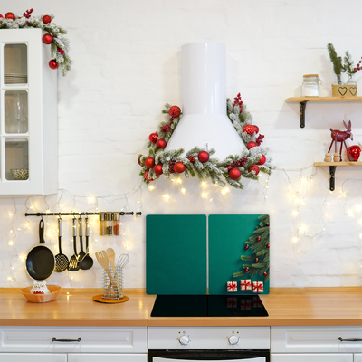 Vianočný stromček vianočné zimné darčeky Sklenené doska do kuchyne