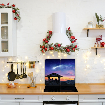 Ježiško vianočná stajňa Sklenené doska do kuchyne