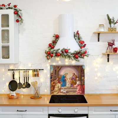 Ježiško vianočná stajňa Sklenené doska do kuchyne