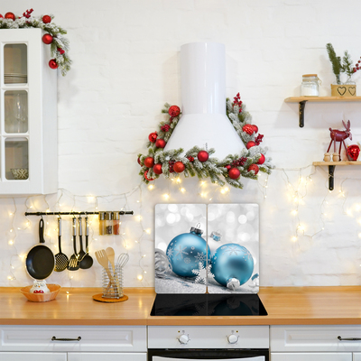 Vianočné gule zimné vianočné ozdoby Sklenené doska do kuchyne