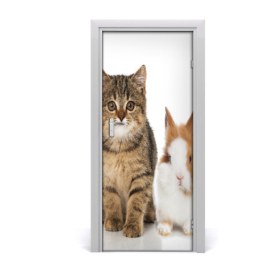 Samolepiace fototapety na dvere domáce zvieratá