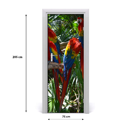Samolepiace fototapety na dvere papagáj ara