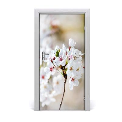 Samolepiace fototapety na dvere kvety višne