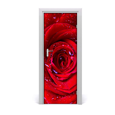 Samolepiace fototapety na dvere červená ruža