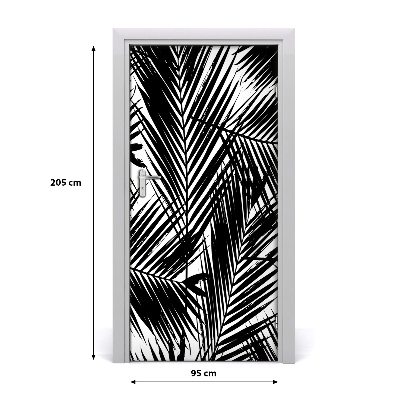 Samolepiace fototapety na dvere listy palmy