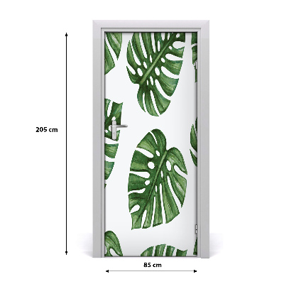 Samolepiace fototapety na dvere Monstera