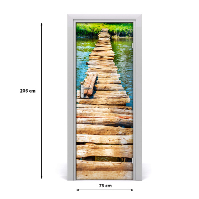 Fototapeta na dvere samolepiace drevený most