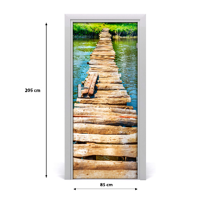 Fototapeta na dvere samolepiace drevený most