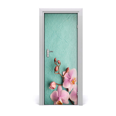 Samolepiace fototapety na dvere ružová orchidea