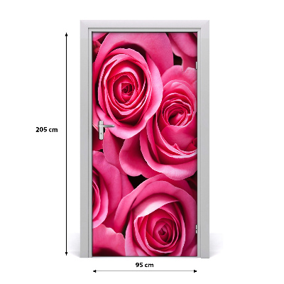 Samolepiace fototapety na dvere ružová ruža