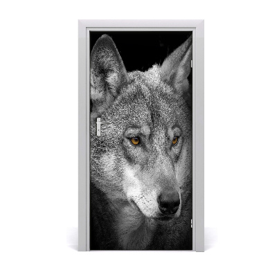 Samolepiace fototapety na dvere vlk portrét