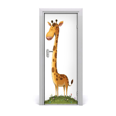 Samolepiace fototapety na dvere žirafa