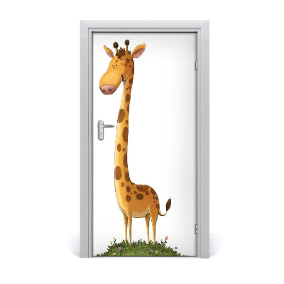 Samolepiace fototapety na dvere žirafa