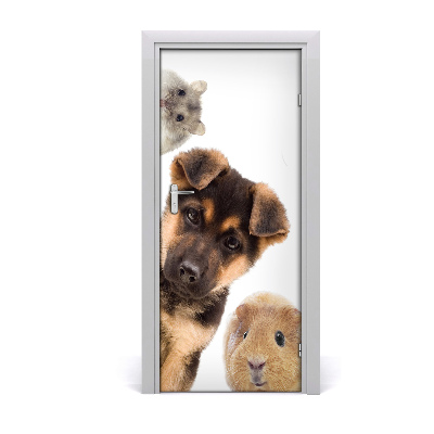 Samolepiace fototapety na dvere domáce zvieratá
