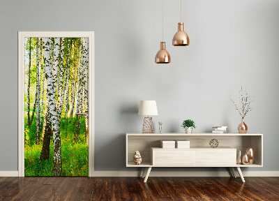 Fototapeta na dvere samolepiace Břízová les