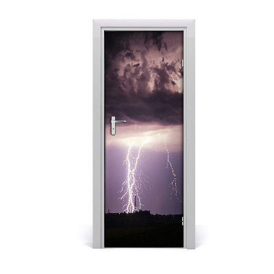 Fototapeta na dvere samolepiace búrka s bleskami