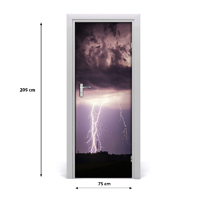 Fototapeta na dvere samolepiace búrka s bleskami