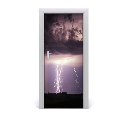 Fototapeta na dvere samolepiace búrka s bleskami