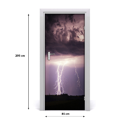 Fototapeta na dvere samolepiace búrka s bleskami