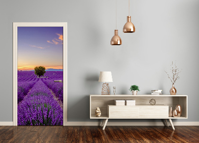 Fototapeta na dvere samolepiace poľa levanduľa