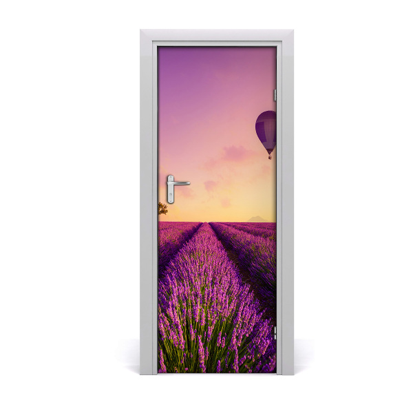 Fototapeta samolepiace na dvere poľa levanduľa