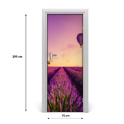 Fototapeta samolepiace na dvere poľa levanduľa