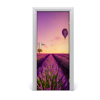 Fototapeta samolepiace na dvere poľa levanduľa