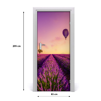 Fototapeta samolepiace na dvere poľa levanduľa