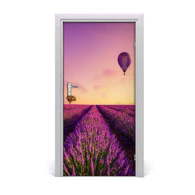 Fototapeta samolepiace na dvere poľa levanduľa