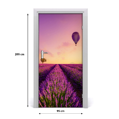 Fototapeta samolepiace na dvere poľa levanduľa