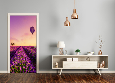 Fototapeta samolepiace na dvere poľa levanduľa