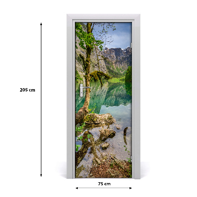 Fototapeta na dvere samolepiace jazero v horách