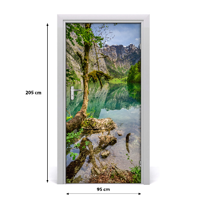 Fototapeta na dvere samolepiace jazero v horách