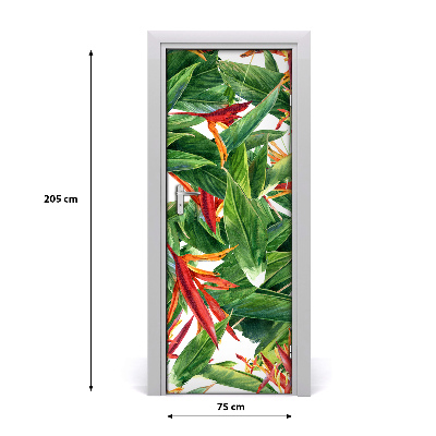 Samolepiace fototapety na dvere Strelitzia reginae