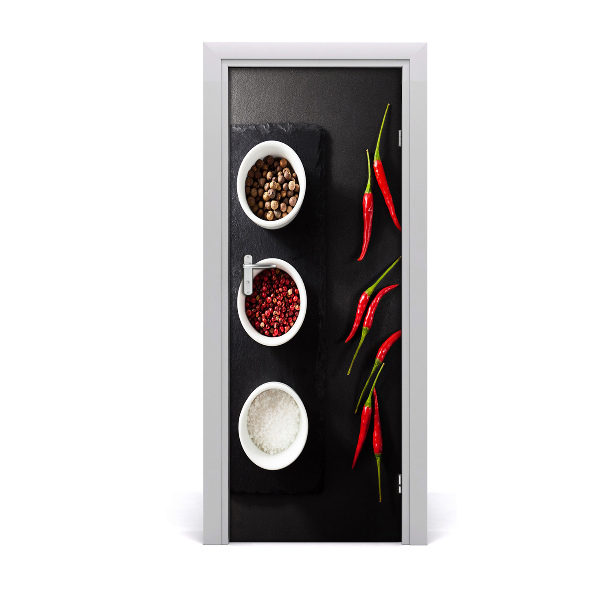 Fototapeta dvere samolepiace korenie a paprika