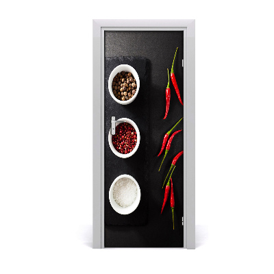 Fototapeta dvere samolepiace korenie a paprika